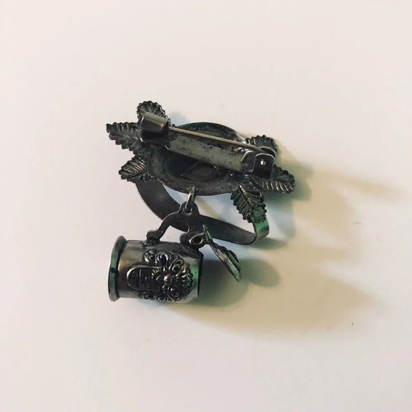 Vintage German Travel Souvenir Hat Pin Oktoberfest  Rudesheim Stein - Picture 9 of 9